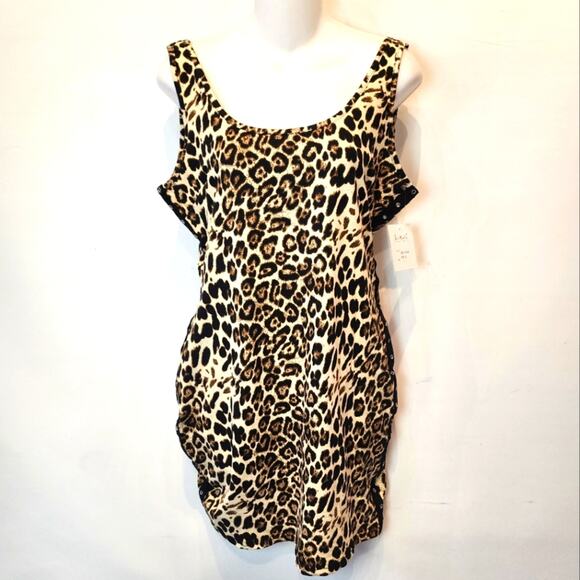 Dresses & Skirts - New Animal Print Sexy Stretch Tank Dress Size XL